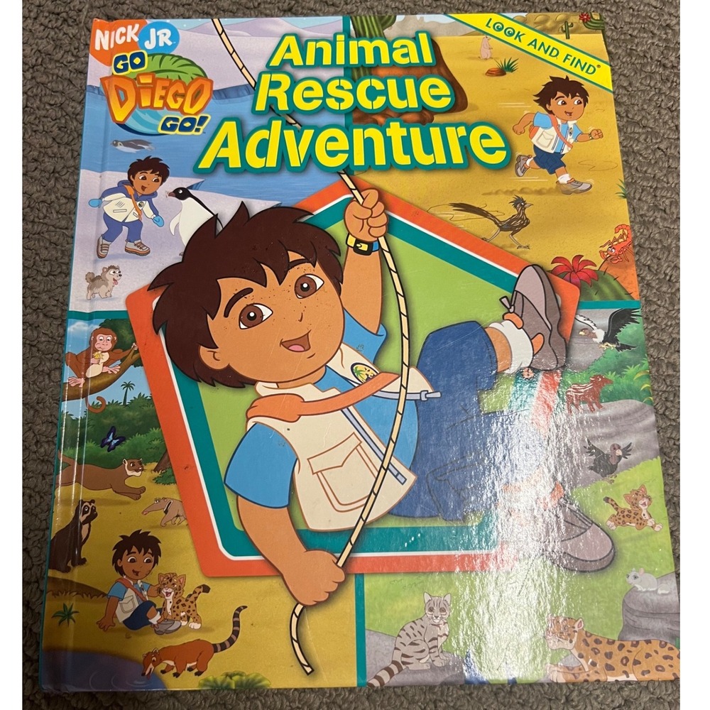 Nick Jr Go Diego Go Animal Rescue Adventure Look and Find Hardcover Book